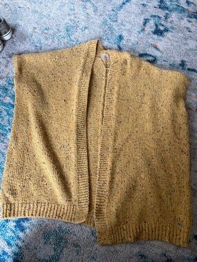 Harlow Mustard Tweed Open-Front Cardigan